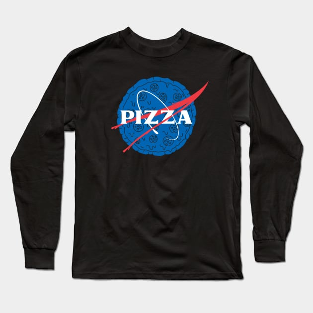 Pizza NASA Long Sleeve T-Shirt by Bomdesignz